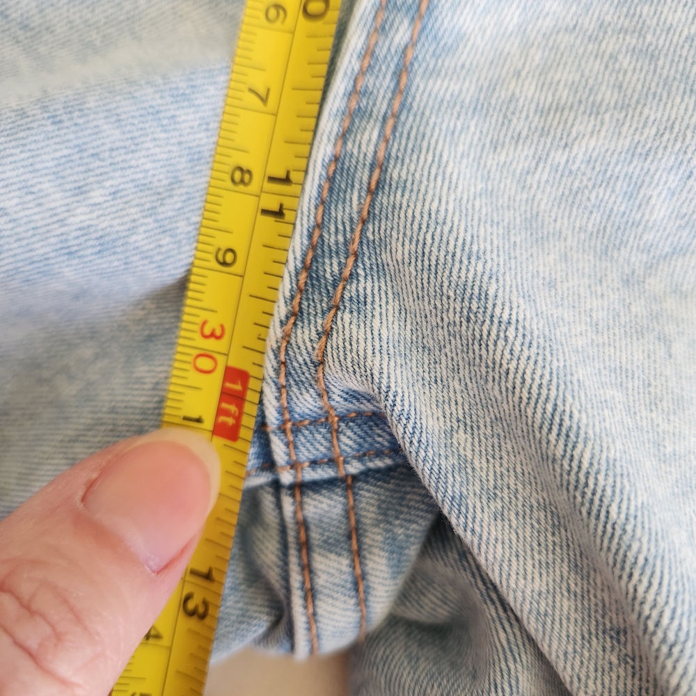 Frye Cropped High-Rise Denim Jeans In Stevie Wash Sz 12 - Picture 5 of 11